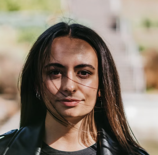 Woman with natural confident expression